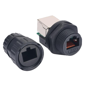 8P 24awg <span class=keywords><strong>Rj45</strong></span> Rechte Waterdichte Ethernet Cat5 Cat6 Kabel Connector Voedingskabel Koper Contact Met Nylon Behuizing - Product Image 1