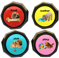 Bouton d'entraînement interactif sonore programmable personnalisé pour chien avec capteur de vibration/mouvement et voix préenregistrée de 30 secondes