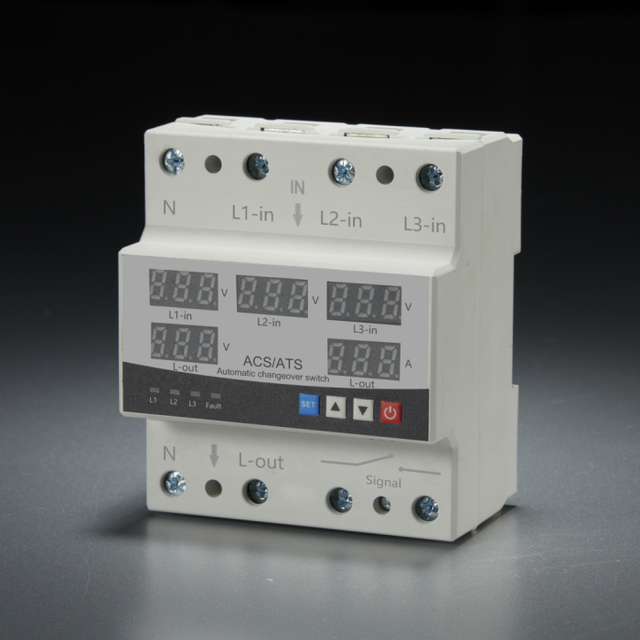 3Phase 63A 100A Over Under Voltage Protector ATS Automatic Transfer Switch Selector Uninterrupted Power Over Current Limiter