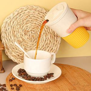 Vaso Minimalista <span class=keywords><strong>de</strong></span> Paja <span class=keywords><strong>de</strong></span> Trigo y Plástico con Logotipo Personalizado, Ecológico, Libre <span class=keywords><strong>de</strong></span> BPA, PP, Sublimación, Venta al por Mayor <span class=keywords><strong>para</strong></span> Uso en Restaurantes - Product Image 2