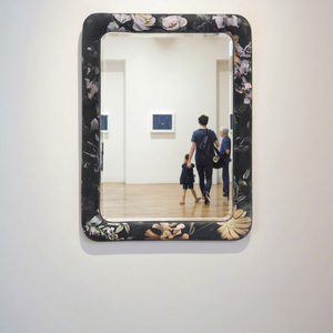 Thiết kế hình vuông khung gỗ gương/hiện đại Hand Painted trang trí tường gương cho phòng khách/phòng tắm - Product Image 1