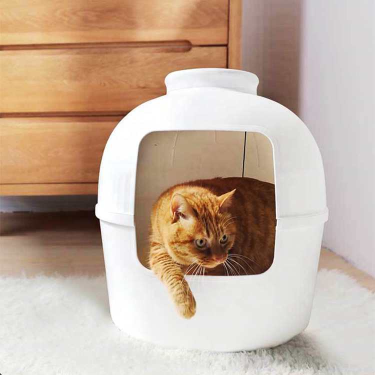 Multifonctionnel Caché biodégradable En Plastique Chat Litière Plateau avec Planter sert Meubles De Chat Nid