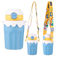 Bouteilles d'eau isolées en carton avec logo personnalisé pour enfants à usage scolaire avec sac, aspirateur à double paroi en acier inoxydable 304