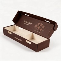 Boîte cadeau pliable en papier abordable pour chocolats, boîte d'expédition alimentaire pour chocolats, boîte d'emballage personnalisée avec logo chocolat