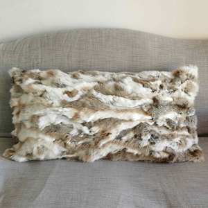 Dài Bất Thỏ Lông Gối Bìa Siêu Mềm Sang Trọng Thiết Kế Chắp Vá Khách Sạn Sang Trọng Trang Trí Nội Thất Đệm - Product Image 3