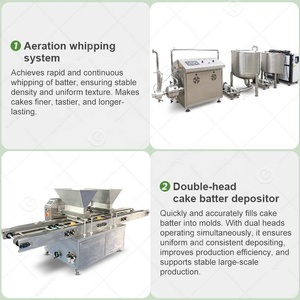 Ligne <span class=keywords><strong>de</strong></span> production semi-automatique <span class=keywords><strong>de</strong></span> gâteaux <span class=keywords><strong>Madeleine</strong></span> humides, machine à fabriquer des gâteaux en forme <span class=keywords><strong>de</strong></span> cube avec <span class=keywords><strong>four</strong></span> - Product Image 4