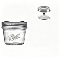 Botella de Vidrio Mason de 250ml, 500ml, 730ml, 1000ml, para Guardar Alimentos, Mermelada, Fruta, Té, con Tapa Metálica Plateada