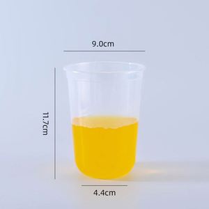Gobelet en plastique jetable transparent en PP de 500 ml (90-16 oz) avec couvercles, forme en U, pour boissons froides, thé au lait Boba, café, avec logo personnalisé - Product Image 6