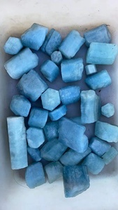 คริสตัลอควอมารีนสีน้ำเงินธรรมชาติแบบหยาบ ผลิตภัณฑ์งานฝีมือโบราณสำหรับขาย - Product Image 2