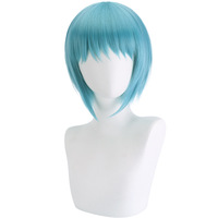 Perruque de cosplay Ainizi de 35 cm, bleu clair, Miki Sayaka, inspirée de l'anime japonais Madoka Magica