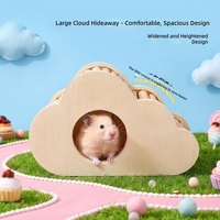 Nichoir en bois naturel pour hamster, grande surface respirante, maison de sommeil pour hamster syrien, vente en gros