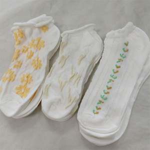 Nuevos calcetines de encaje de algodón elegantes para mujer, estilo fino de verano, con malla, tacón grande, calcetines cortos, medias de boca baja - Product Image 6