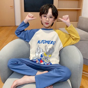 Pijamas <span class=keywords><strong>de</strong></span> Algodón para <span class=keywords><strong>Hombre</strong></span>, Tejidos, Casuales, <span class=keywords><strong>de</strong></span> Moda, <span class=keywords><strong>de</strong></span> Manga Larga, que Absorben la Humedad, Cálidos, para Primavera, Verano y Otoño, con Dibujos Animados, para el Hogar, Oth013 - Product Image 2
