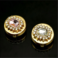 Boutons décoratifs en métal fantaisie en gros, boutons de manchette personnalisés en laiton, accessoires vestimentaires sans nickel pour chemises et vêtements Abaya