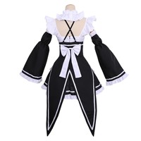 Robe de cosplay Re Zero Maid Ram Rem pour femmes, jupe noire, anime adulte, tailles S à 3XL, 85