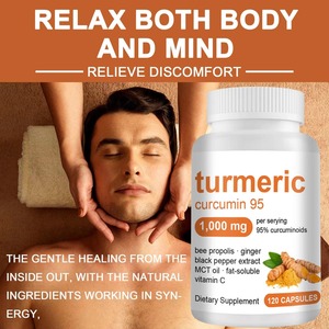 Complément de Curcuma et Curcumine 95% en Capsules avec Vitamine C, <span class=keywords><strong>Propolis</strong></span> d'Abeille, Gingembre, Poivre Noir et Huile MCT en Poudre – 120 Gélules - Product Image 4