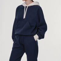 Vêtements Manfacuter Vente en gros Ensemble de survêtement en molleton pour femmes Coton polaire 400 Gsm Blanc Luxe Survêtement Logo personnalisé