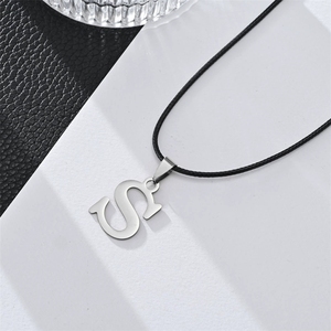 Collane con Ciondolo a 26 Lettere dell'Alfabeto Inglese in Acciaio Inossidabile, Regalo di <span class=keywords><strong>Amicizia</strong></span>, Ritorno a Scuola, Laurea, Compleanno, Charm Iniziale - Product Image 3