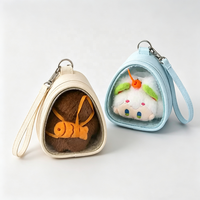 Sac à poupée en PVC fait main, tendance et personnalisé, étanche, transparent, pour présentation de jouets en peluche, porte-clés, breloque, pochette Ita transparente avec fermeture éclair