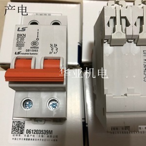 Disjoncteur miniature électrique Ls BKN 2P 400V Courbe C 6kA pour la protection des circuits - Product Image 1