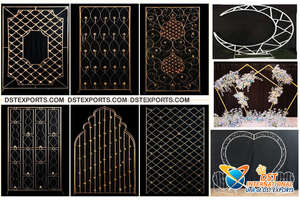 Fondo de Monet de lujo para boda, escenario de boda, accesorios de pantalla de Arte de Metal, más nuevo Panel de escenario de boda de acero inoxidable - Product Image 4