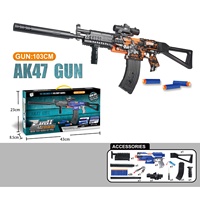 Pistola eléctrica de disparo continuo AK47, pistola de balas blandas, carcasa recargable, Arma de plástico para lanzar, juguete para niños