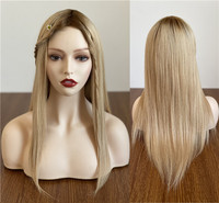 Perruques Sheitel juives casher personnalisables en cheveux humains Remy européens bruns, fabriquées à la machine, pour cheveux longs, couleur brun clair, double densité, petite taille
