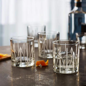 11 onces fabriqués à la main en cristal clair <span class=keywords><strong>coupe</strong></span> Cocktails Structure roches verres Double gobelet en verre à l'<span class=keywords><strong>ancienne</strong></span> - Product Image 3
