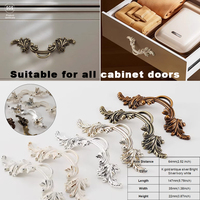 Poignées et boutons de meubles en zinc, argent antique et bronze européens pour portes d'armoires, commodes et cuisines – Durables et faciles à installer