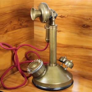 Téléphone rotatif vintage en laiton rétro victorien Steampunk chandelier téléphone fixe pour bureau décor à la maison cadeau - Product Image 6