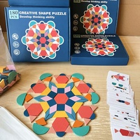 Puzzle créatif Beiyang de 180 pièces pour l'éducation précoce des enfants, formes géométriques mongoles, jouet éducatif