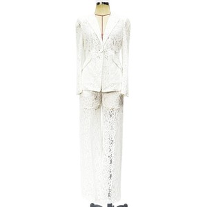 High Quality Lace Suit Lady <strong>2026</strong> Office Fashion <strong>Wear</strong> Notched Long Sleeve Single Button Blazer Pants Women Sexy 2pcs - Product Image 2