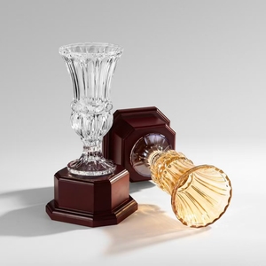 Trofeo de Cristal ADL para Golf y Baloncesto con Base de Madera, Parte Superior Pintada y Grabado Artesanal con Acabado Arenado - Product Image 6