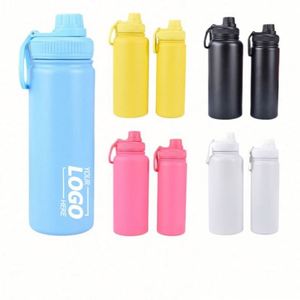 Bouteille d'eau en acier inoxydable avec poignée - Mug de voyage personnalisé avec logo pour les cadeaux promotionnels et les activités de plein air - Product Image 1