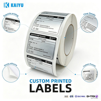 Großhandel Custom Pearly Battery Film Elektrisches Typenschild Barcode Marken zeichen PET Wasserdichte Aufkleber Etiketten rolle