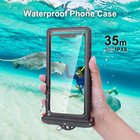 Pochette universelle étanche sous-marine pour téléphone portable Sac rigide pour téléphone étanche IPX8 pour la plongée