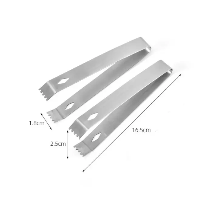 Multifunktionale anpassbare Mini-Eis-Zangen mit Logo aus Edelstahl für Bar und Party