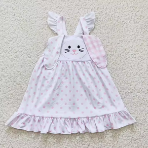 Vêtements de Pâques pour enfants, broderie de lapin, vêtements mignons pour bébés filles et garçons, ensemble de vêtements pour enfants, vente en gros - Product Image 4