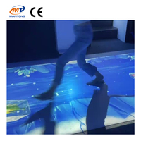 Amusez-vous avec le logiciel de jeux interactifs avec projecteur de projection de sol intérieur interactif