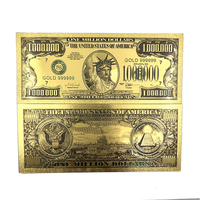 Pas de monnaie 24k Or Us 1 Million Dollars Billet de banque Pet Banknote Fot Collection