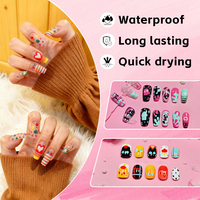 GP 12 couleurs, imperméable, longue durée, couleurs vibrantes, non toxique, stylo marqueur pour peinture sur ongles, pointe plate de 6 mm, sans dessin préalable