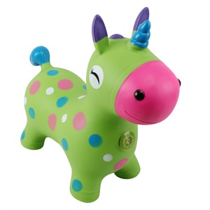 Jouet gonflable en PVC coloré en forme d'âne sauteur avec musique, personnage amusant pour les garçons et les enfants - Product Image 1