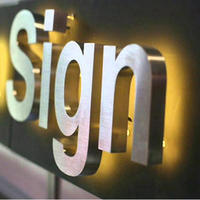 Enseignes 3D LED en lettres métalliques aluminium personnalisables pour centres commerciaux, cafés, entreprises - Enseigne murale ouverte étanche IP65