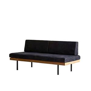 Modern Minimalist Solid Wood Sofa Upholstered <b>Foam</b> Filling Living Room Dining Room Booth <b>Seating</b> - Product Image 5