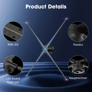 WiFi Remote 3D Advertising <strong>Projector</strong> with LED Fan Holographic Banners Interactive Indoor/Outdoor Expodisplays 42cm - Product Image 3