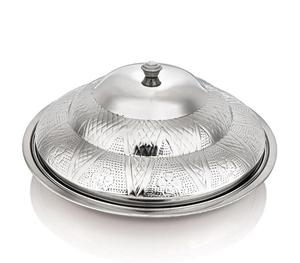 Bandeja de Servicio de Acero Inoxidable de Lujo con Tapa de Cúpula para Eventos de Gastronomía Fina y Catering - Product Image 6