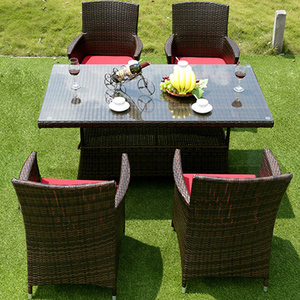 Muebles de Patio con Estructura de Acero, Conjuntos de Jardín Tejidos a Mano, Silla de Comedor de Ratán para Exteriores - Product Image 2