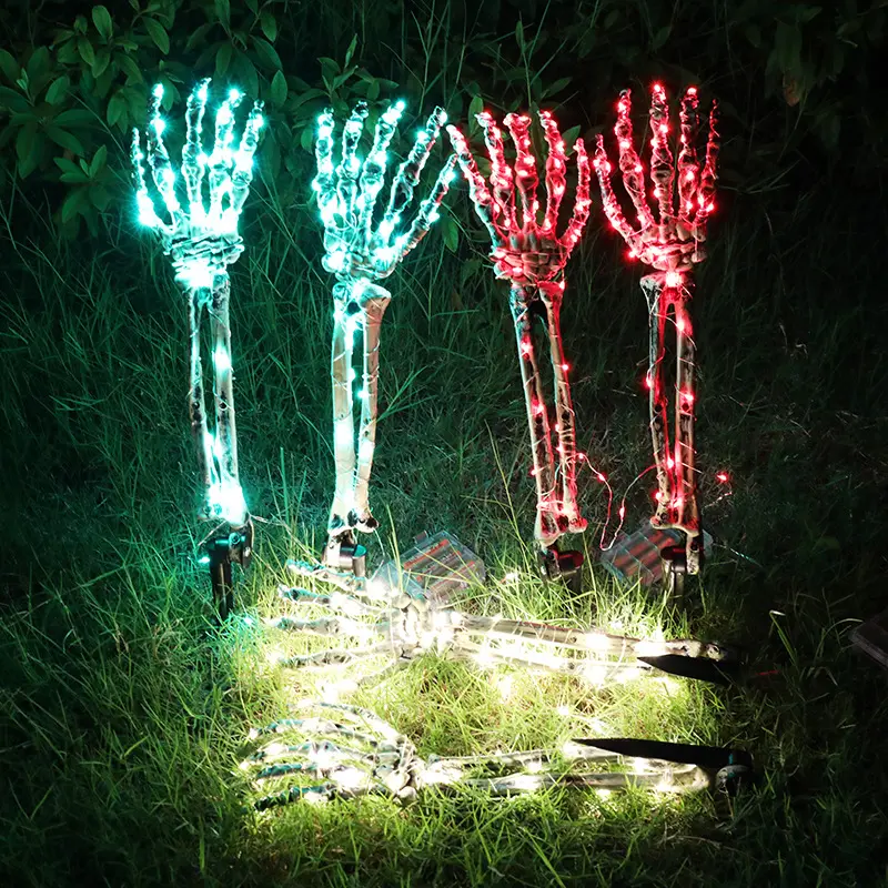 2023 decorazioni di Halloween Colorful Shine Ghoul hand Skeleton Head luci di Halloween decorazioni per feste