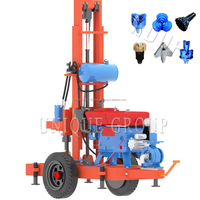 Petite machine de forage de puits d'eau de forage rotative manuelle diesel de profondeur 80m