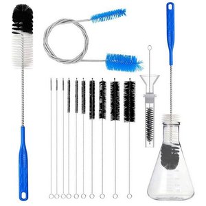 Glass Tube Pipe Cleaners <b>Brush</b> Kit Long Handle Nylon Tube Cleaning <b>Brushes</b> Home Cleaning Supplies for <b>Bottle</b> Funnel Cleaner - Product Image 1